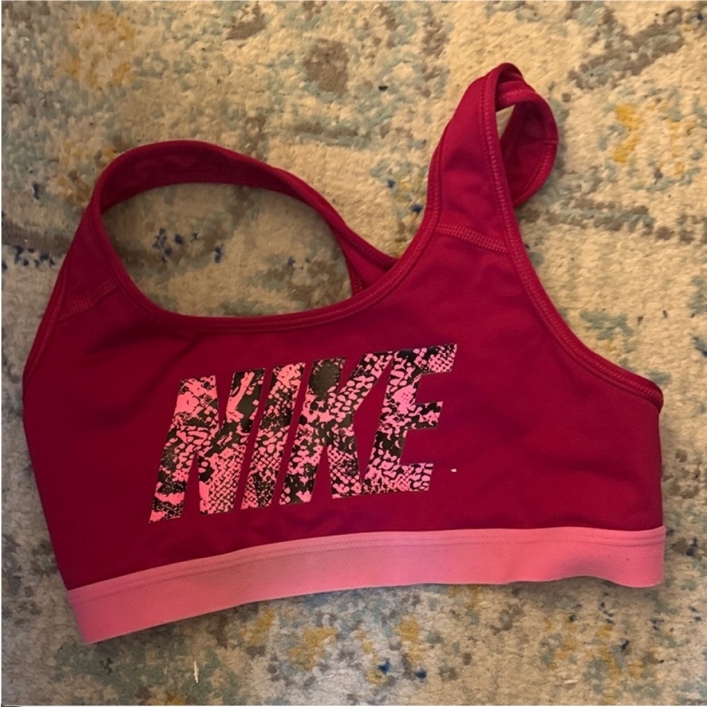 Nike Red and Pink Sports Bra